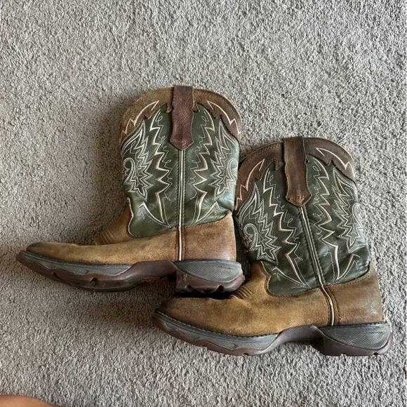 Lady Rebel by Durango Women's work Western Boot Green Brown Cowgirl - Picture 6 of 11